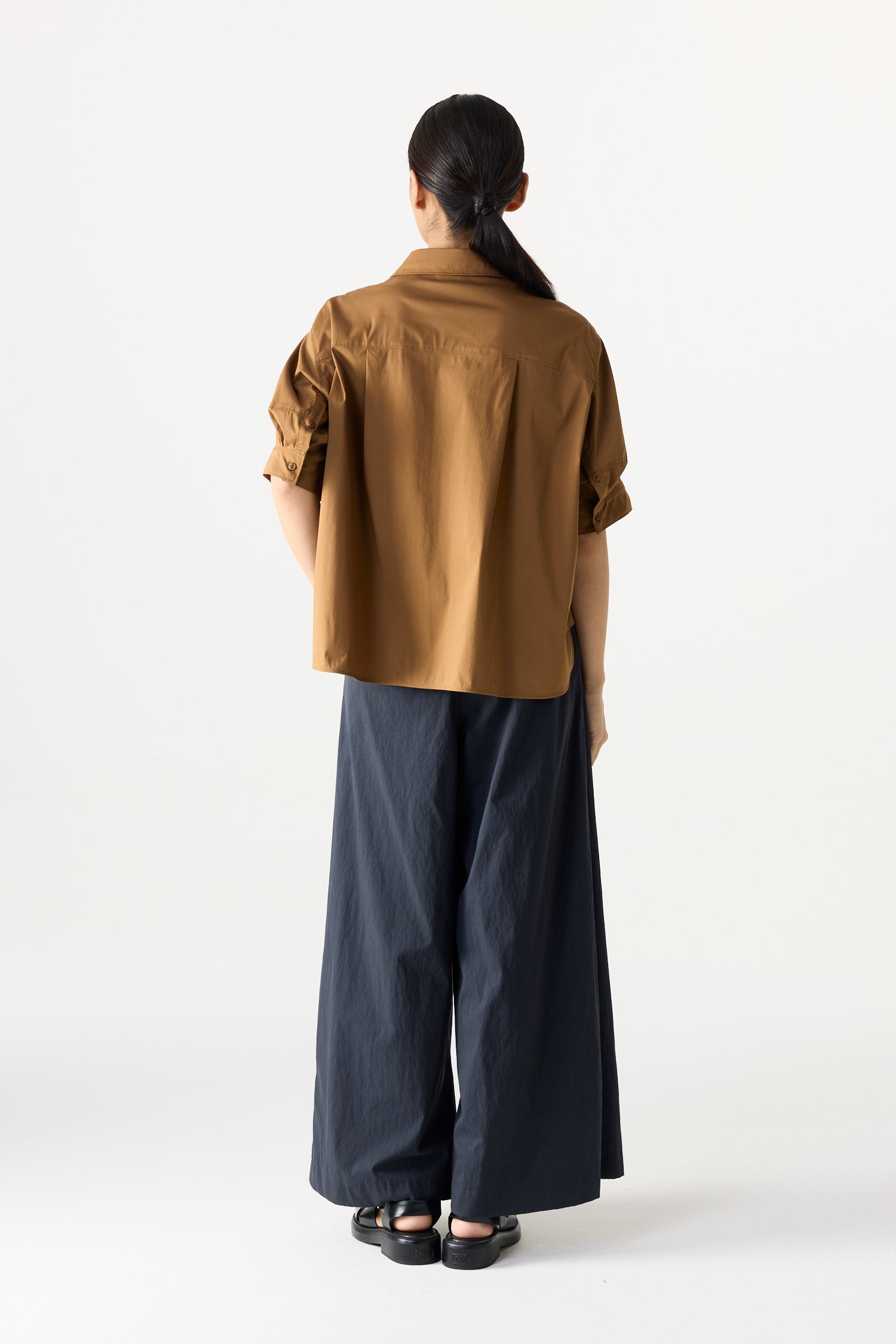 Half Placket Pocketed Blouse