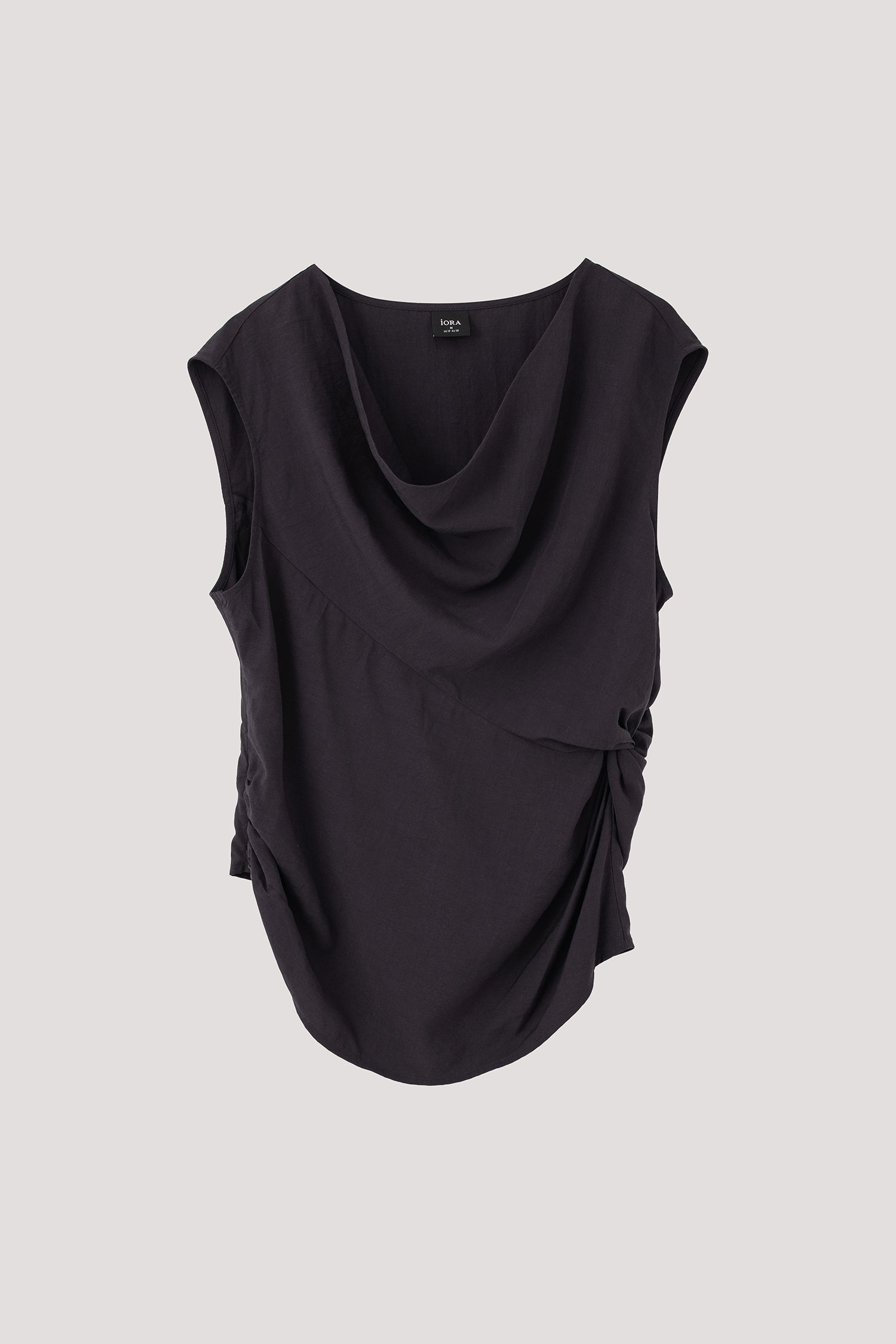 Asymmetrical Knot Draped Top