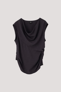 Asymmetrical Knot Draped Top