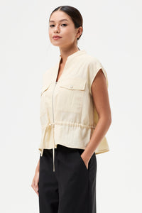 Collared Cargo Vest Top