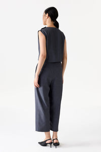 Crop Woven Sleeveless Top