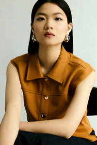 Collared Panel Vest Top