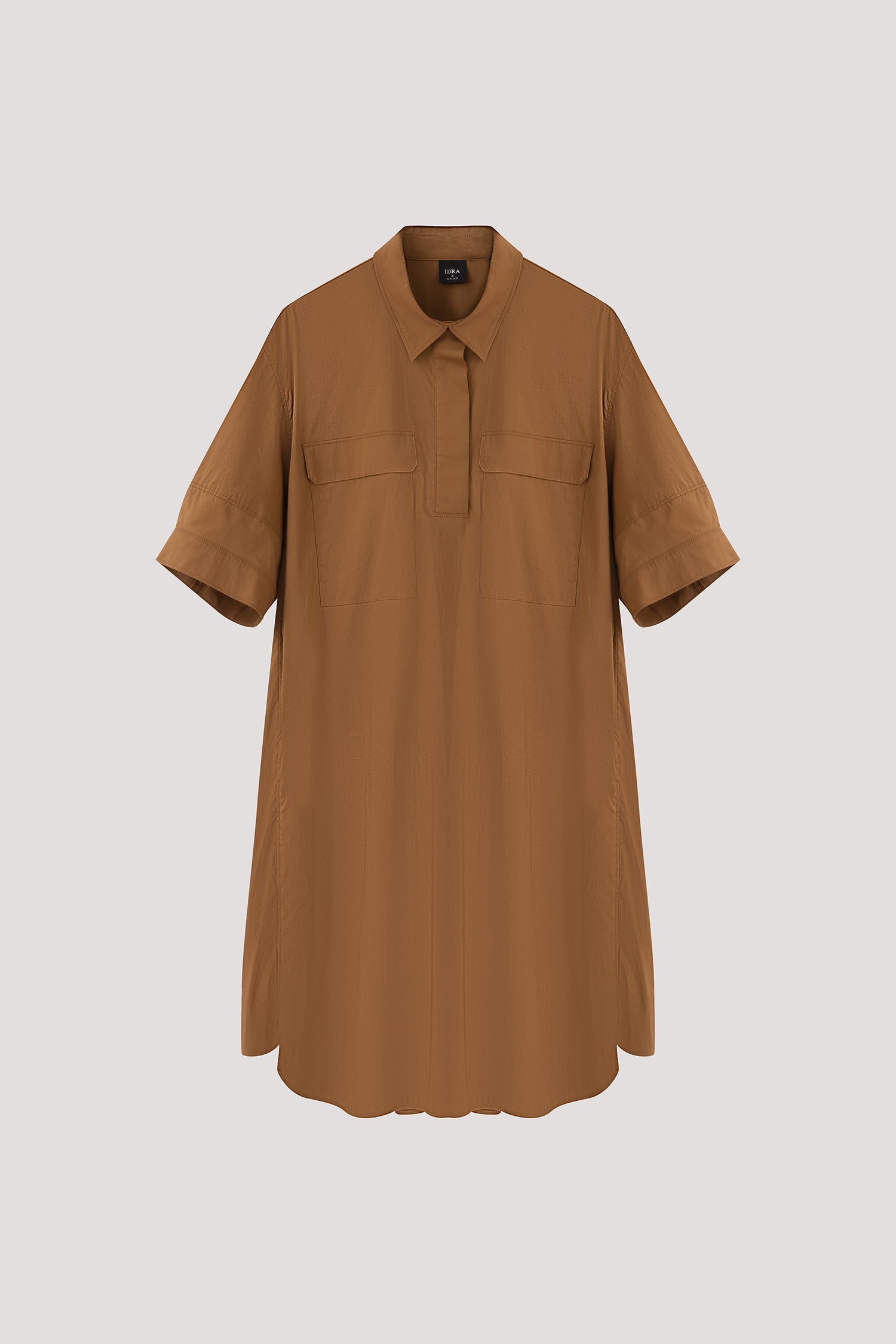 Half Placket Pocketed Dress