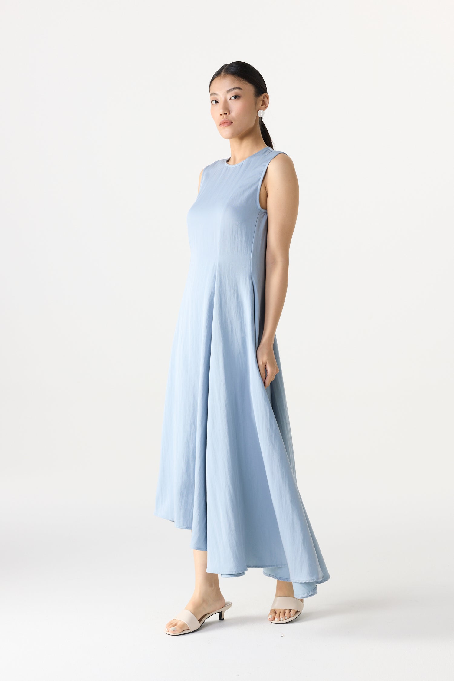 Darted Sleeveless Mini Dress