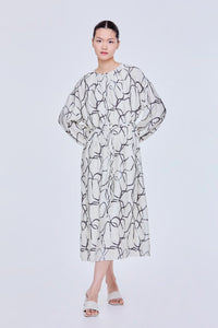 Printed Long Sleeve Dress