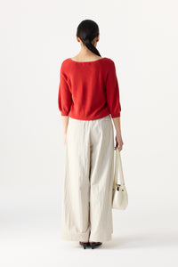 V-Neck Raglan Knit