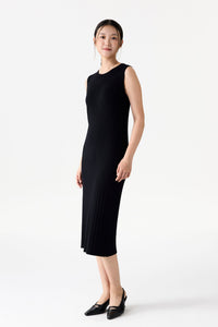 Sleeveless Ribbed Knit Dress