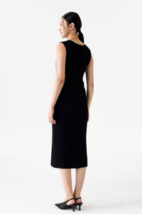 Sleeveless Ribbed Knit Dress