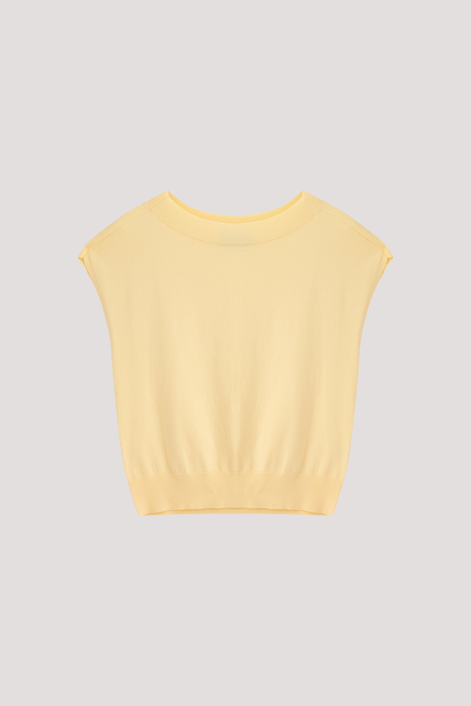 Ribbed Trim Knit Top
