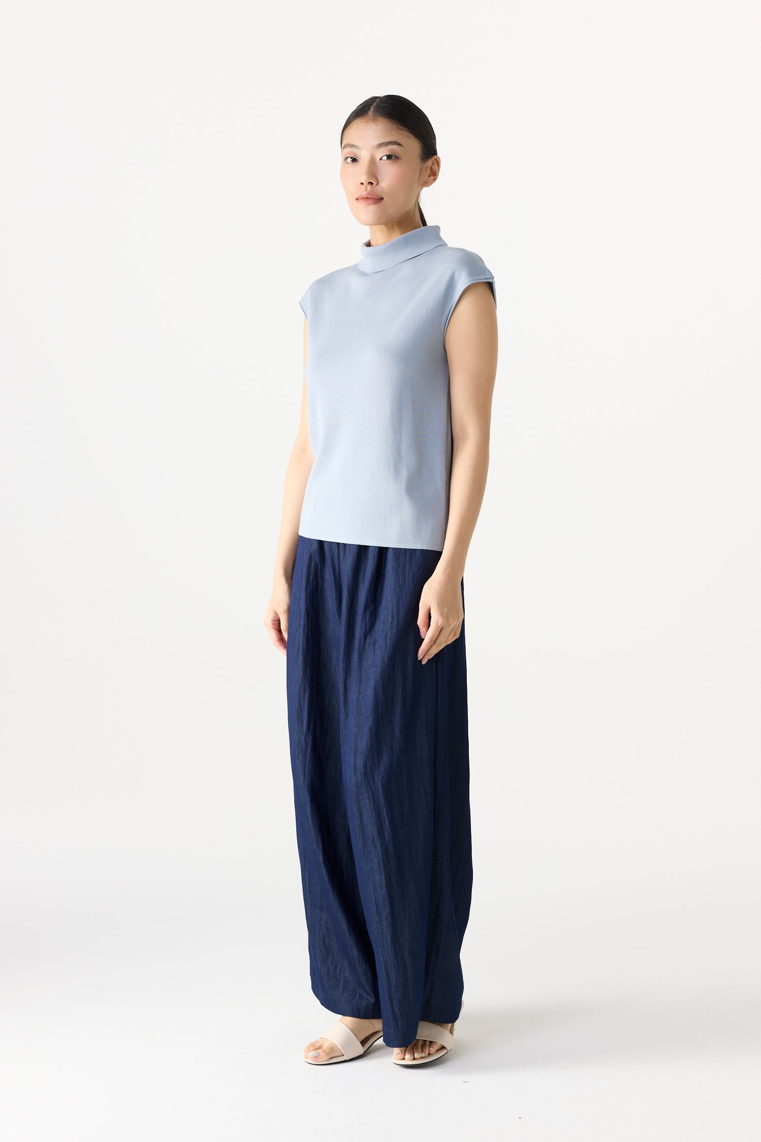 Turtle-Neck Magyar Knit Top