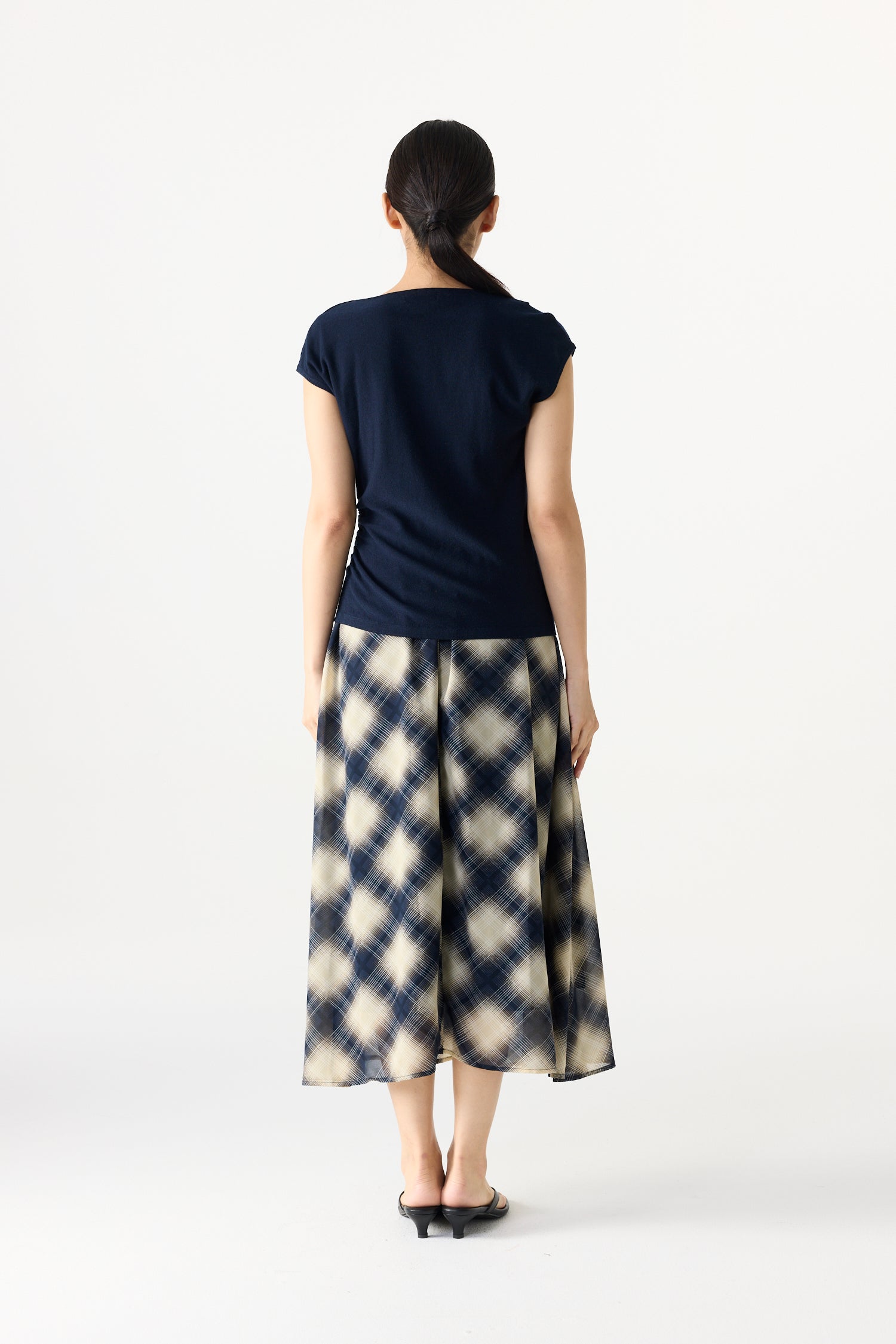 Asymmetrical Ruched Knit Top
