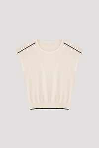 Buttons Piping Magyar Knit Top