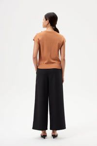 Buttons Piping Magyar Knit Top