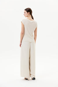 Boat Neck Knit Top