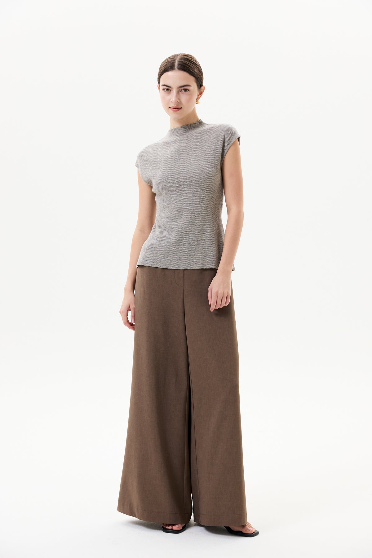 Mock Neck Magyar Knit Top