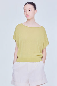 Semi-Sheer Cocoon Knit Top