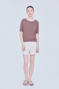 Blanket Stitch Detail Knit Top