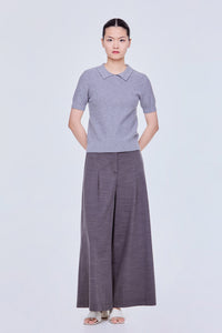 Polo Waffle Knit Top