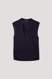 Sleeveless Wrap Knit Top