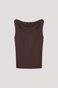 Draped Cowl Sleeveless Knit Top