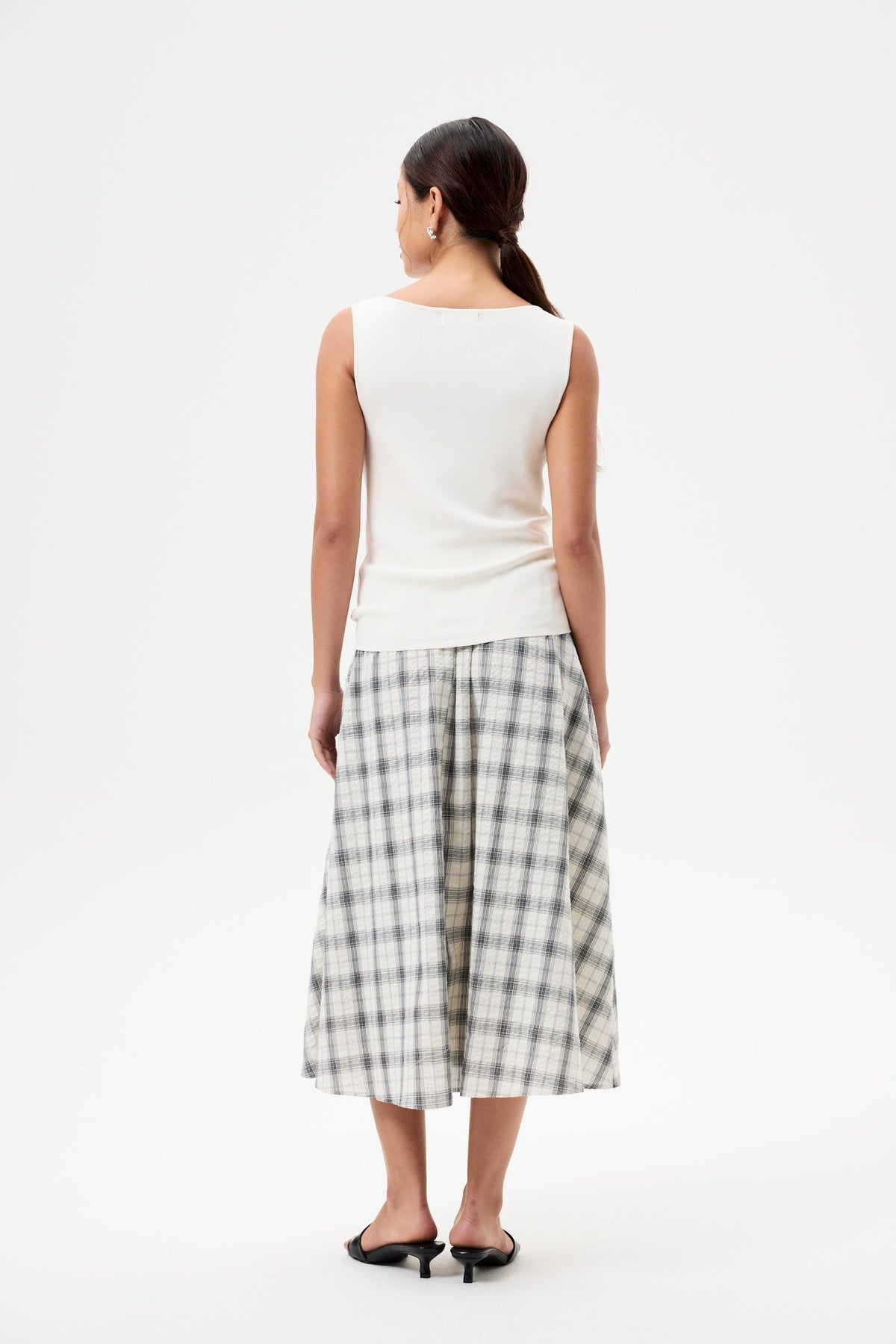 Draped Cowl Sleeveless Knit Top