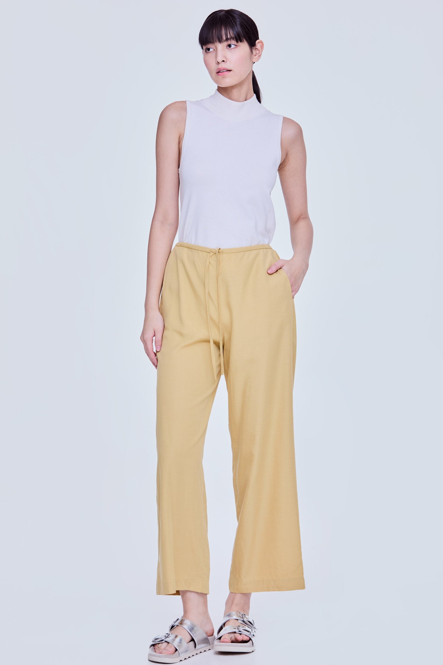 Drawstring Pull-On Trousers
