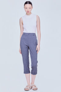 Folded Cuffs Tapered Pants