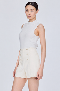 Elasticised Buttoned Shorts