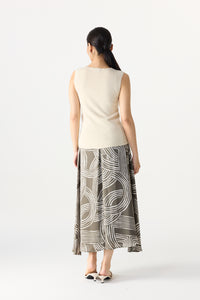 Elasticated Printed Skirt