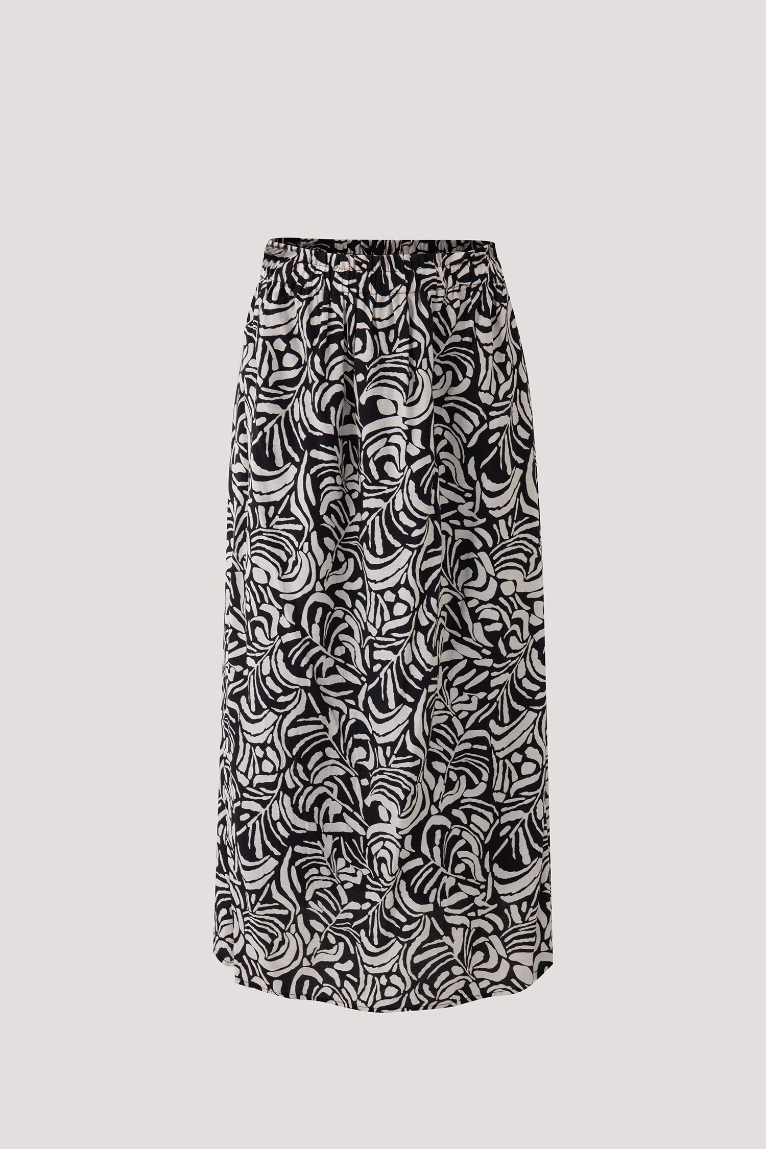 Printed Elasticated Midi Skirt