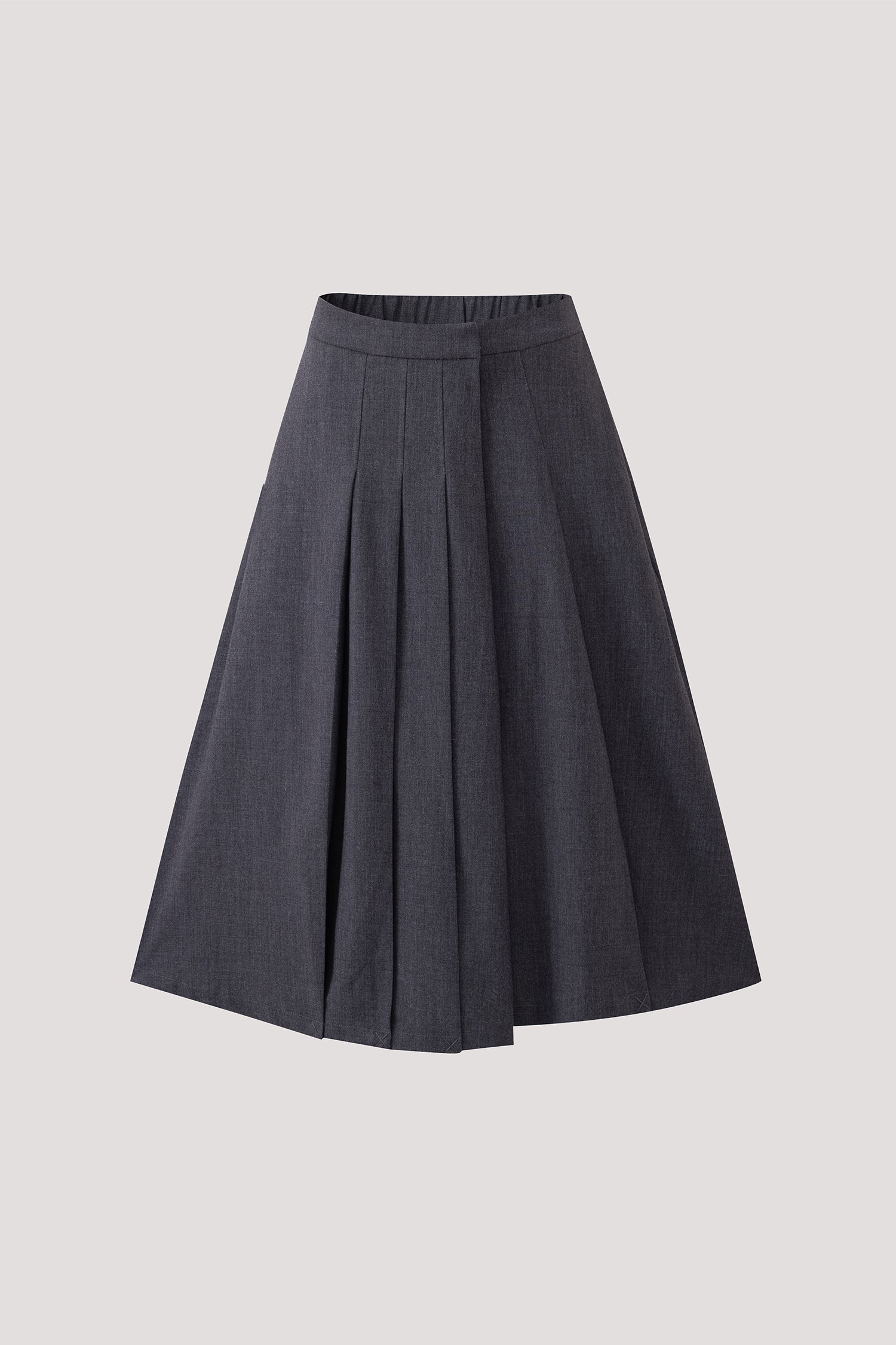 Wrap Pleated Skirt