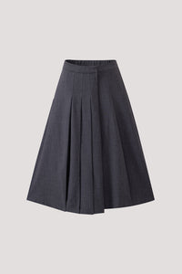 Wrap Pleated Skirt