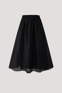 Elasticised Gathered Chiffon Skirt