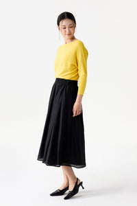 Elasticised Gathered Chiffon Skirt