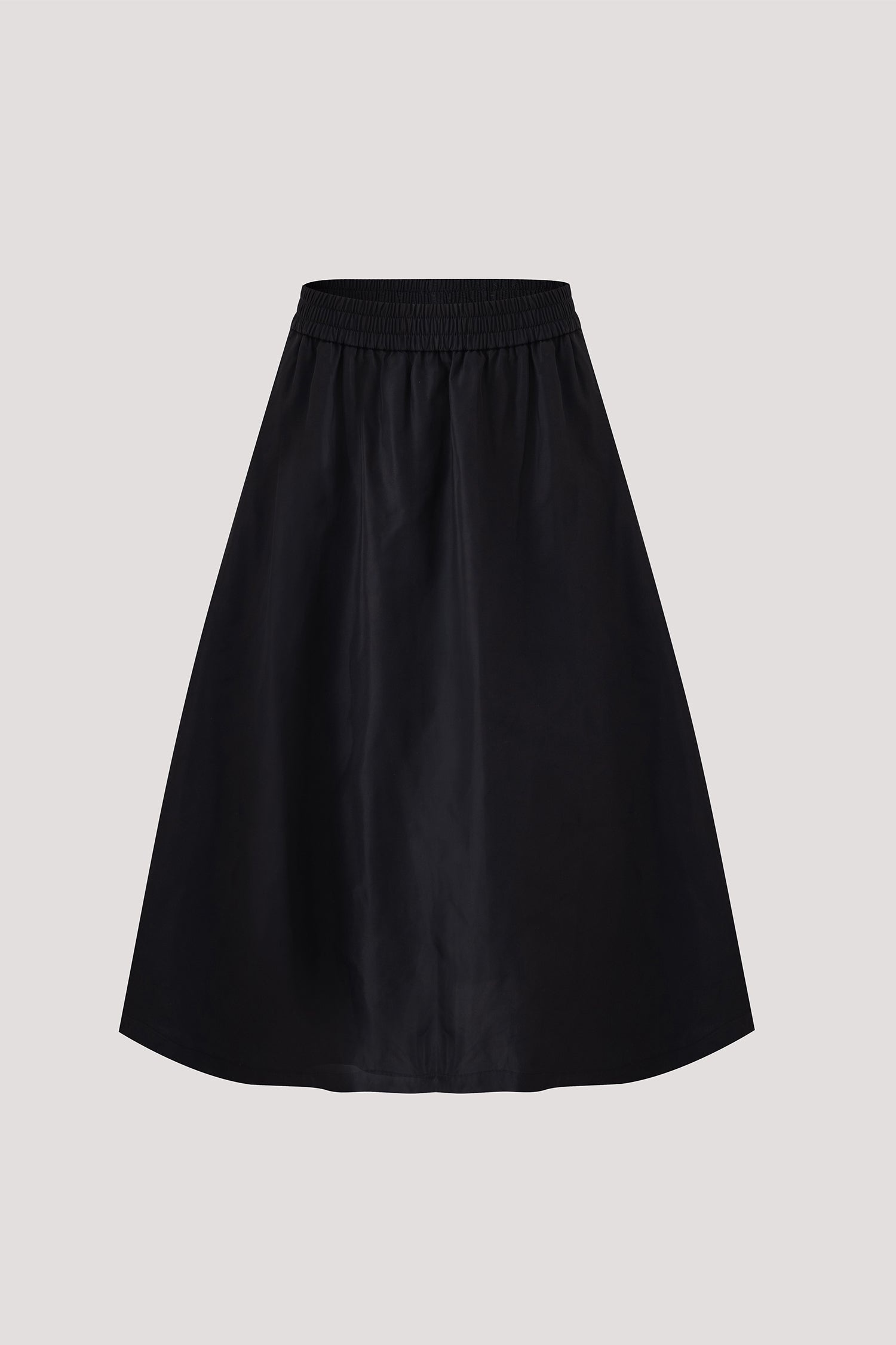 Elasticated Flared Midi Skirt