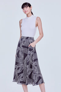 Elasticated Printed Skirt