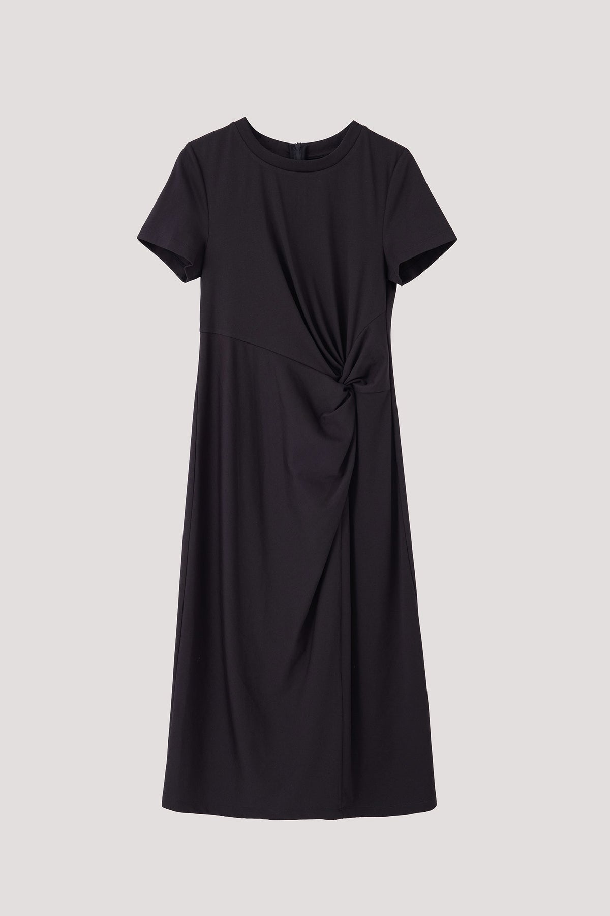 Twist Knot Jersey Dress - Navy
