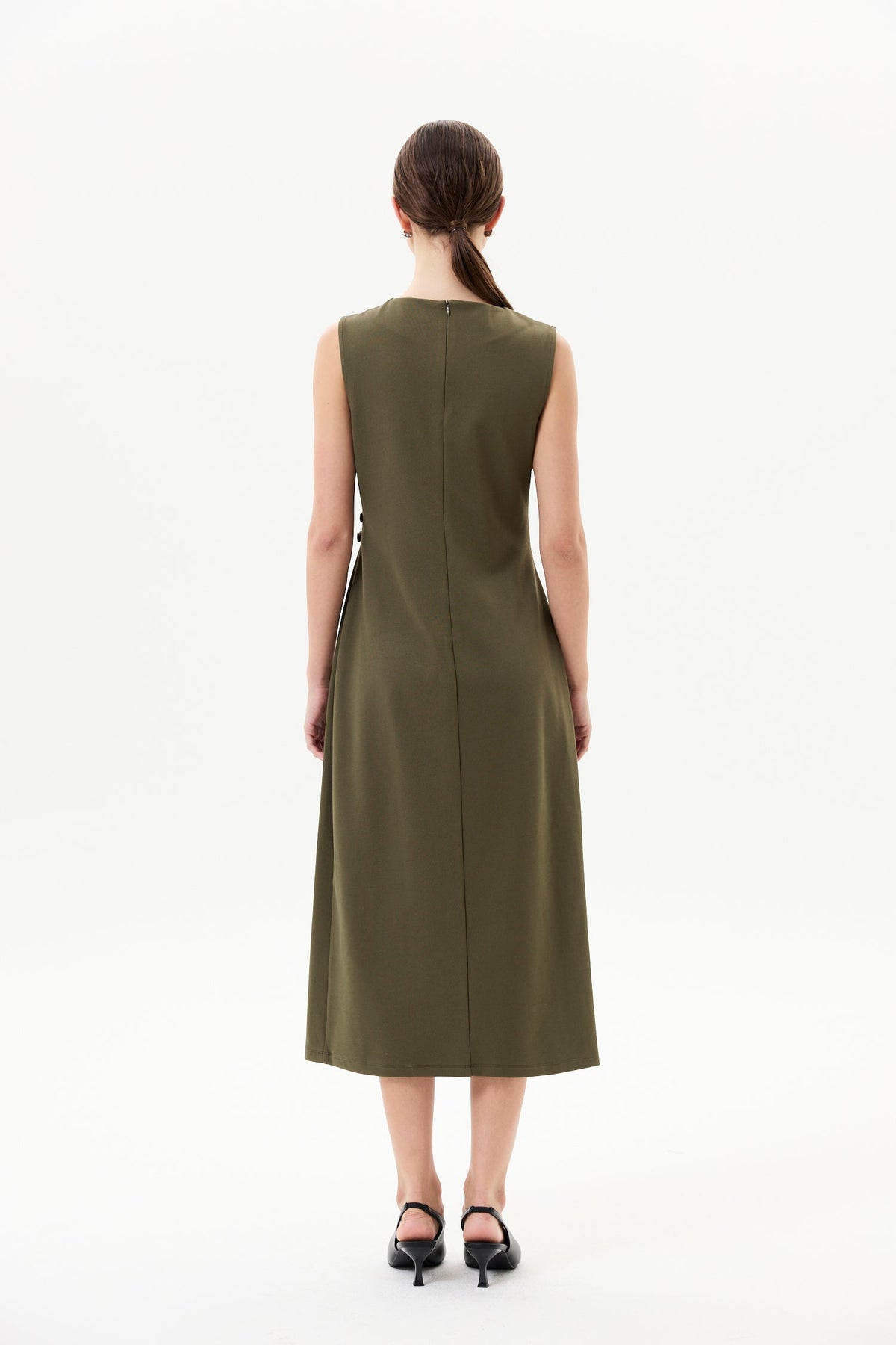 Sleeveless Buckle Straps Dress