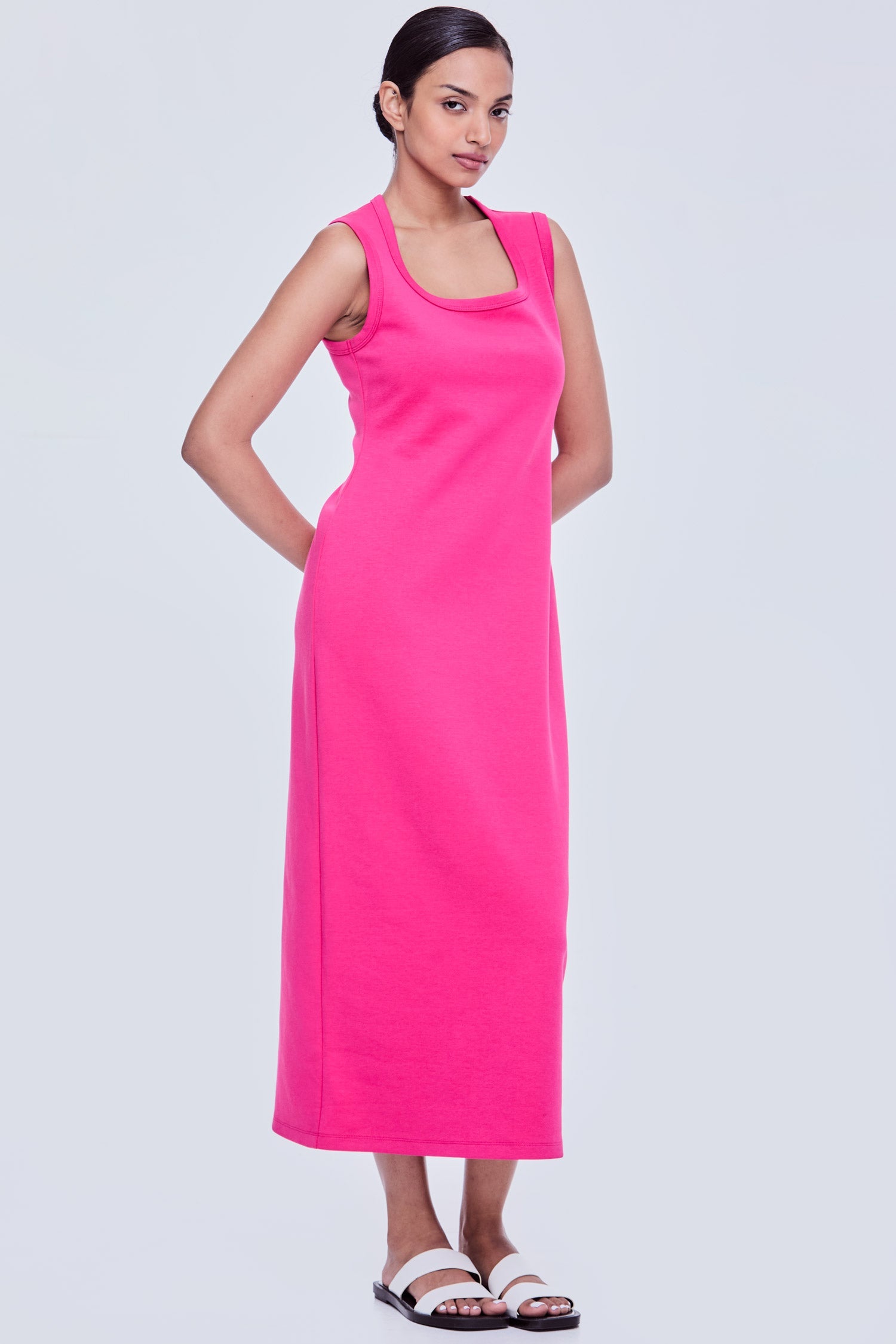 Sleeveless Jersey Midi Dress