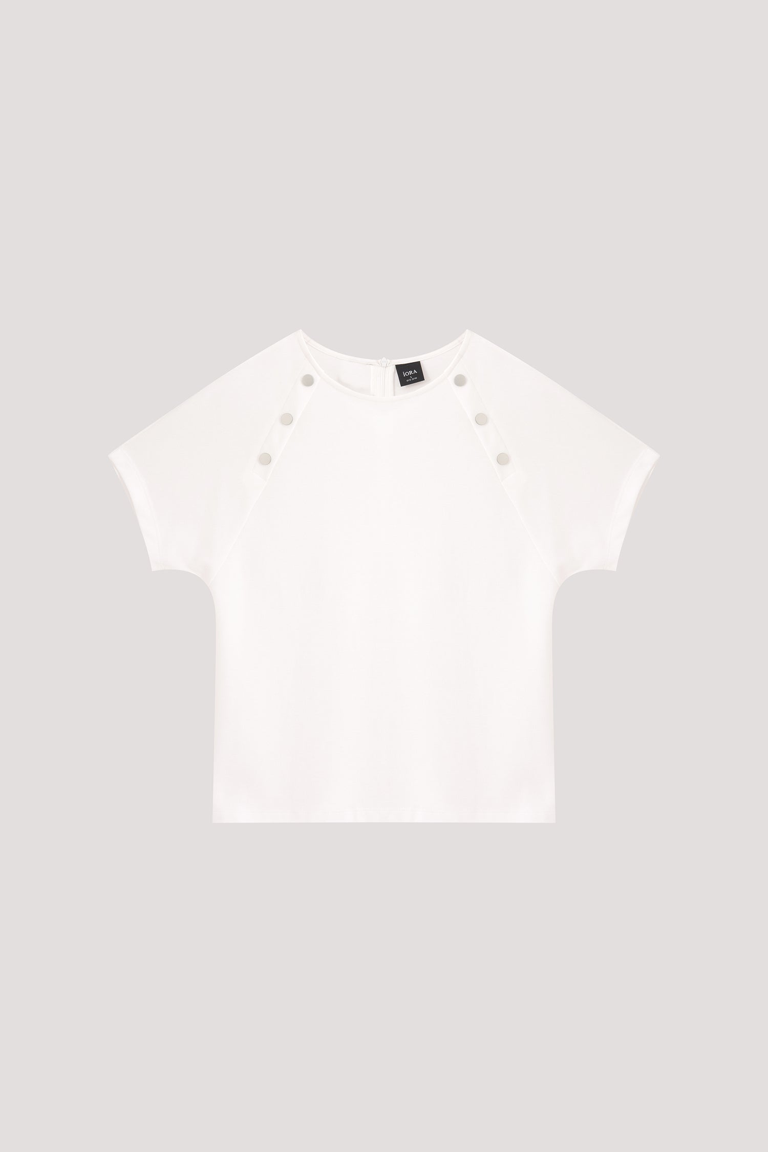Button-Detail Short Raglan Tee