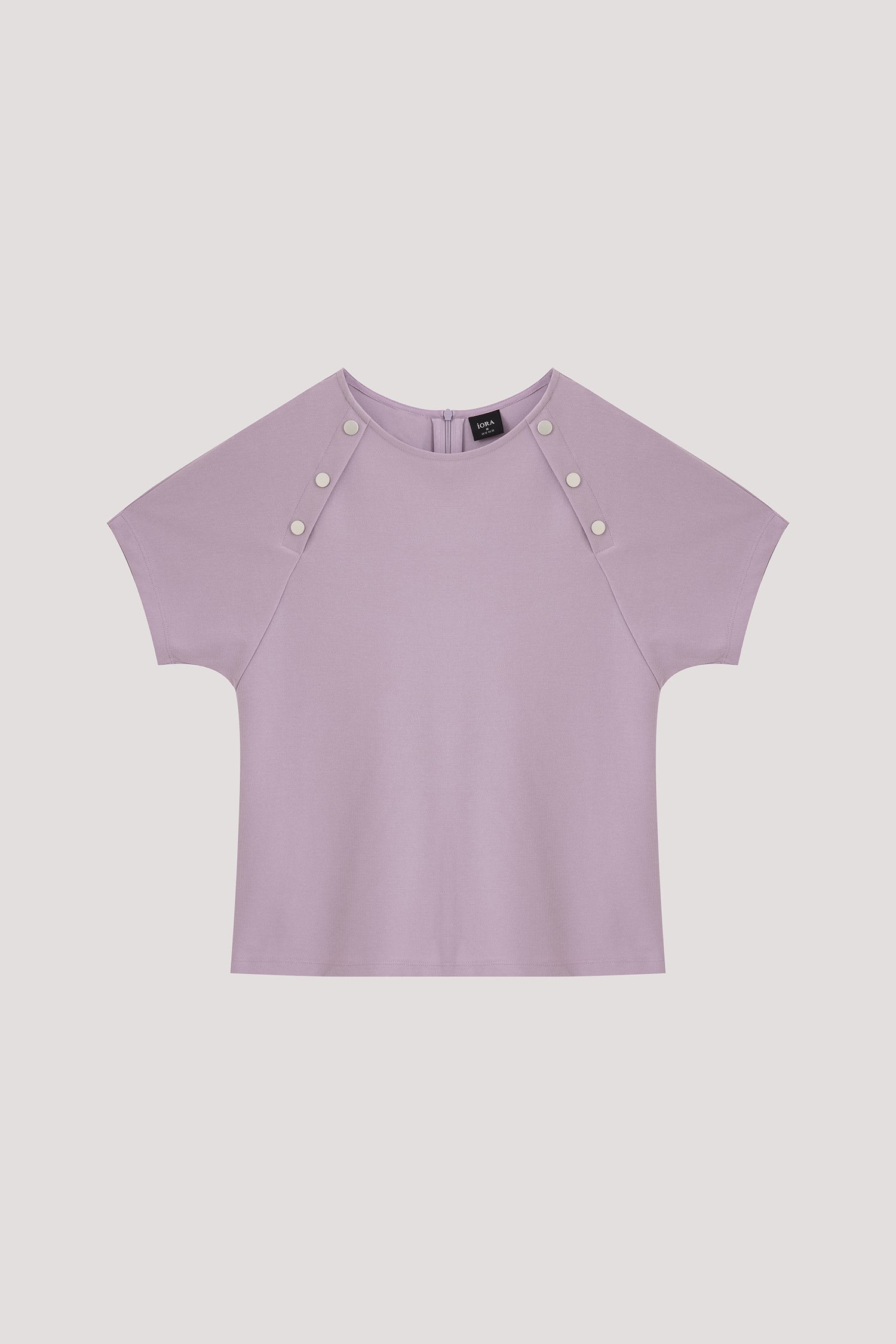 Button-Detail Short Raglan Tee