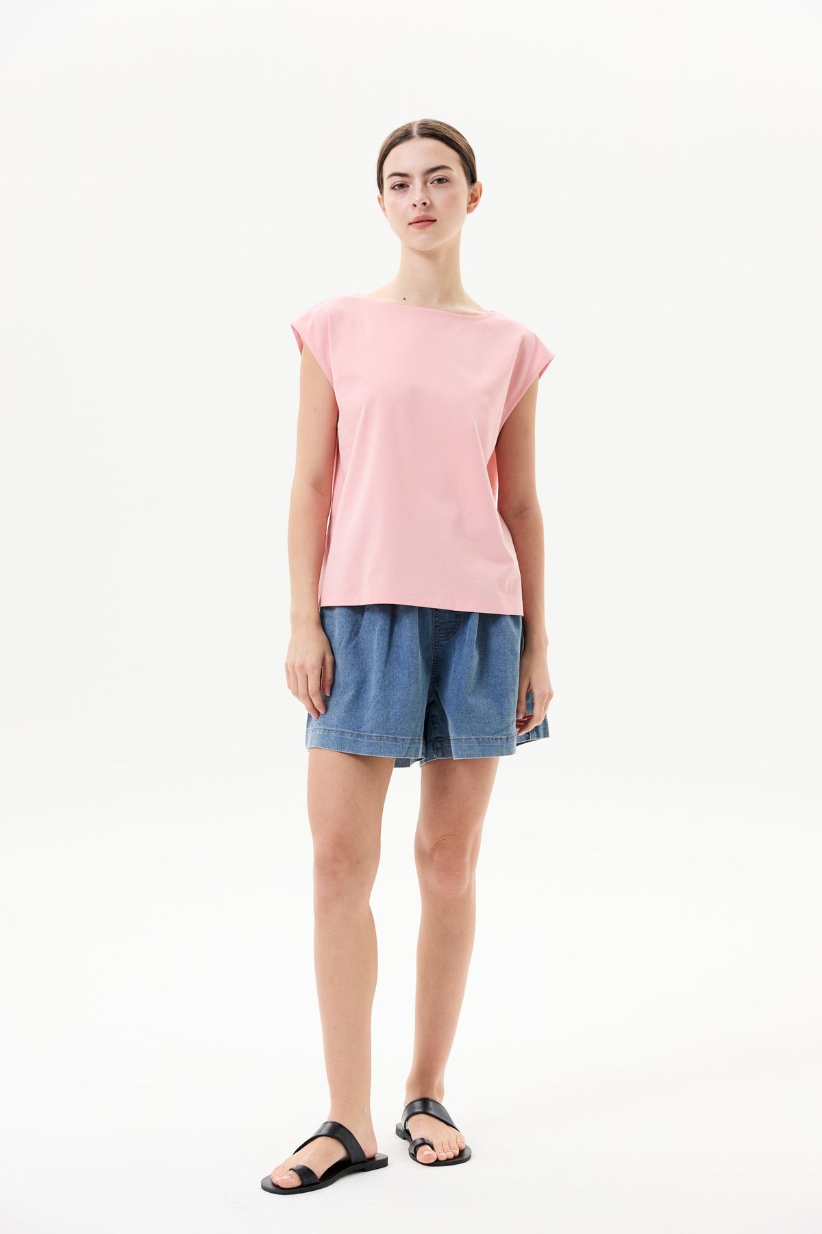 Boxy Sleeveless Jersey Top
