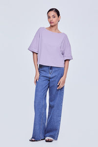 Boat Neck Drop Shoulder Tee