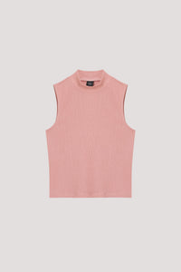Mock Neck Sleeveless Top