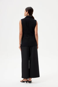 Darted Lapel Vest Top