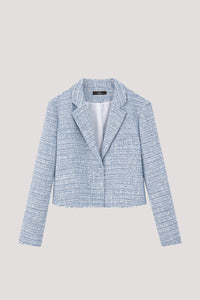 Basic Cropped Tweed Blazer