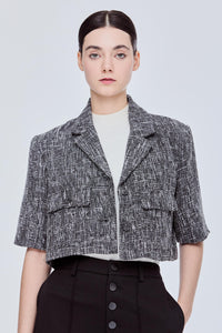 Notch Lapel Tweed Jacket