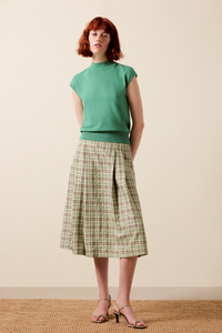 Flare A-Line Plaid Skirt