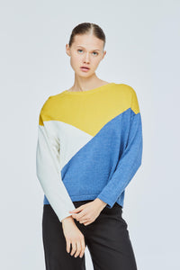 Contrast Panel Knit Top
