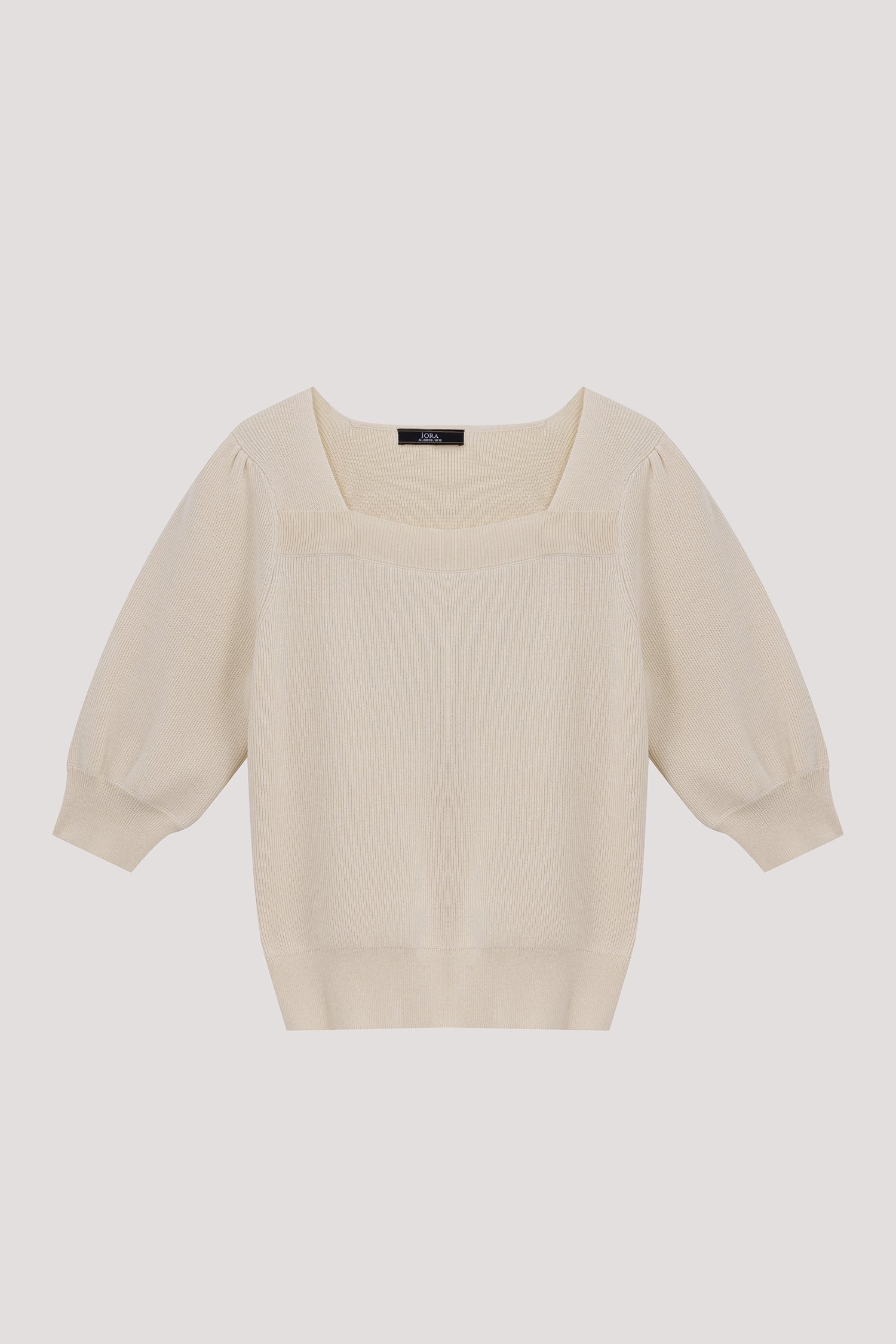 Puffy Sleeve Knit Top